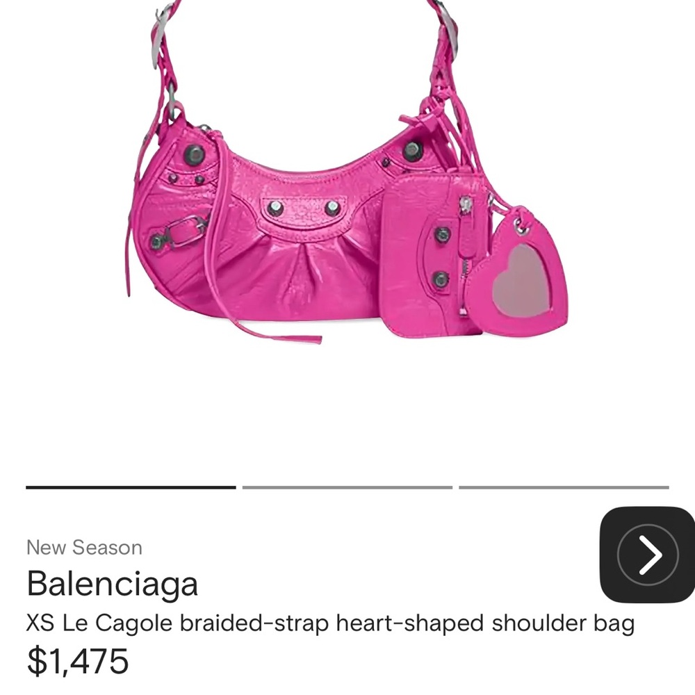 Balenciaga Fuchsia Braided Strap Bag
